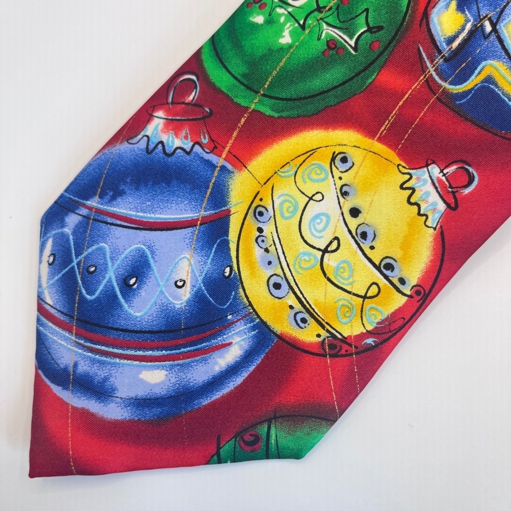 J. Garcia Necktie Mens OS Red Excellent Birdland Collection 56 Ornaments